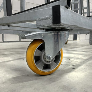 Zwenkwielen van dubbelzijdige, verrijdbare glasbokken met wielen