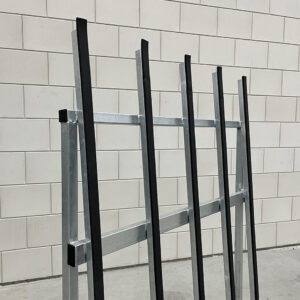 Transportkar kozijnbok met wielen thermisch verzinkt rubber profielen